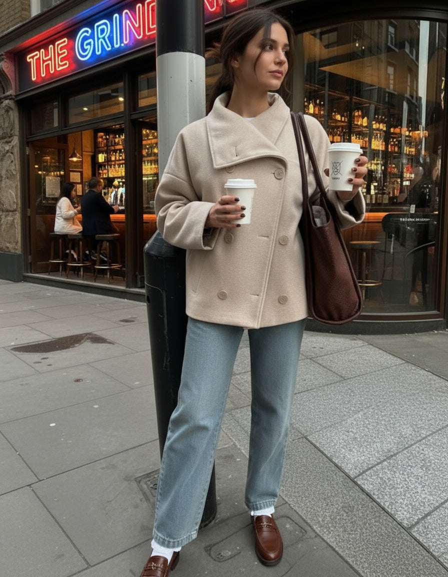 Elegante Jacke mit Stehkragen