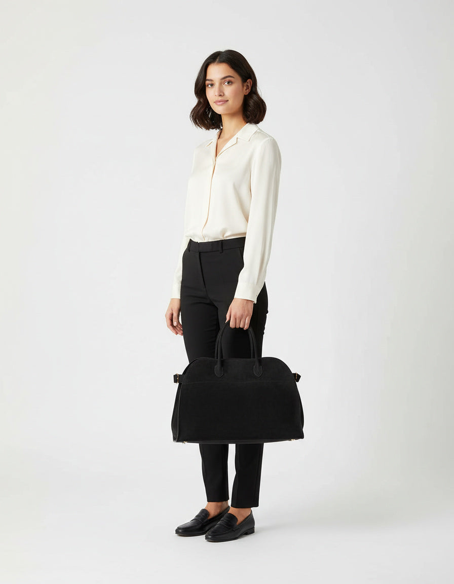 Elegante Tasche in Wildlederoptik