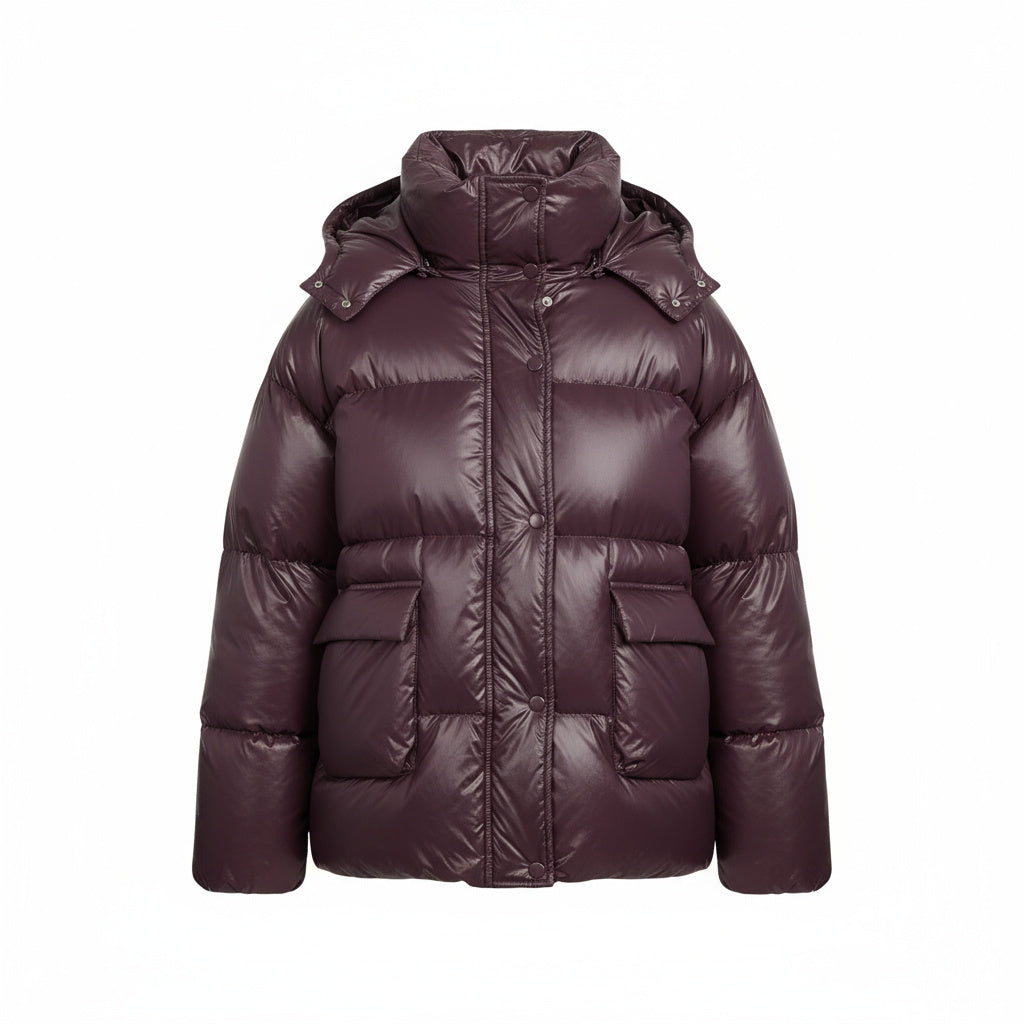 Stylische und glänzende Pufferjacke