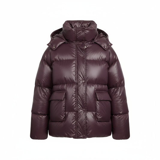 Stylische und glänzende Pufferjacke