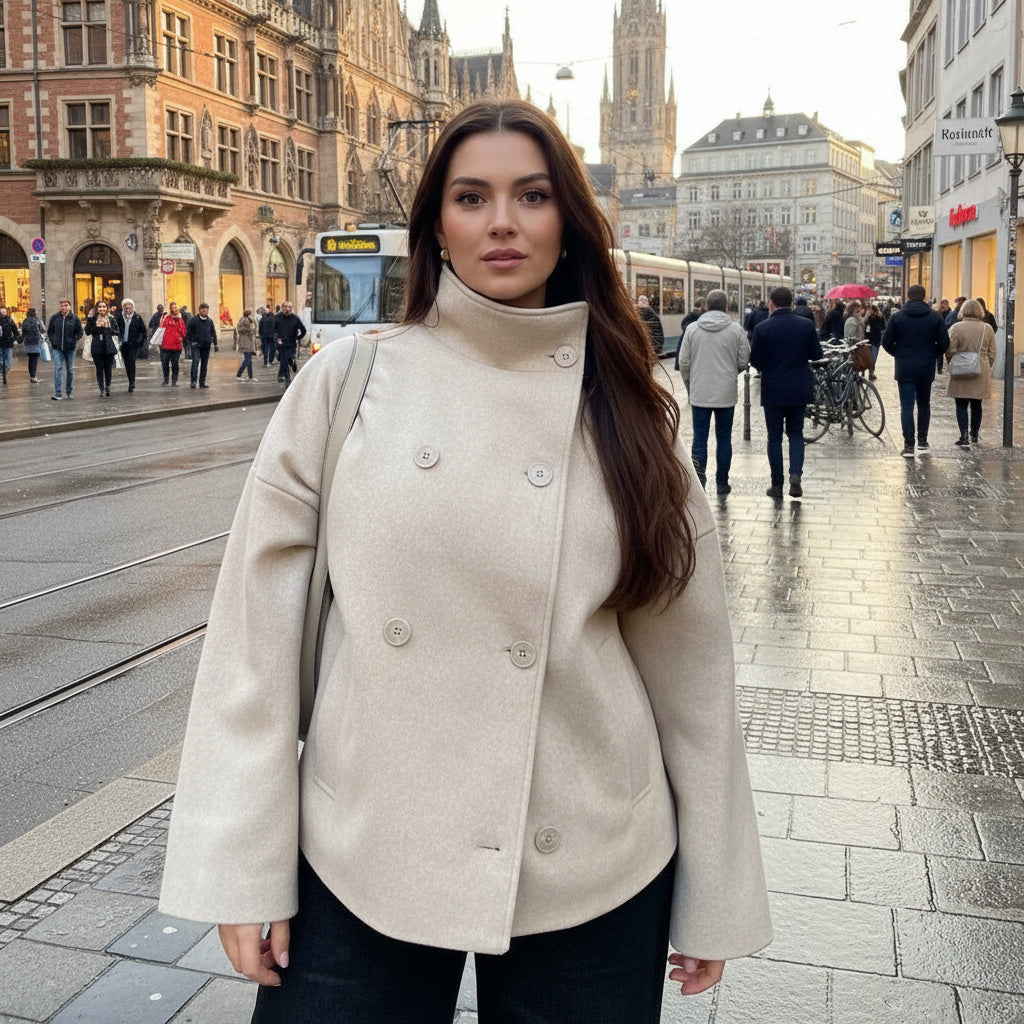 Elegante Jacke mit Stehkragen