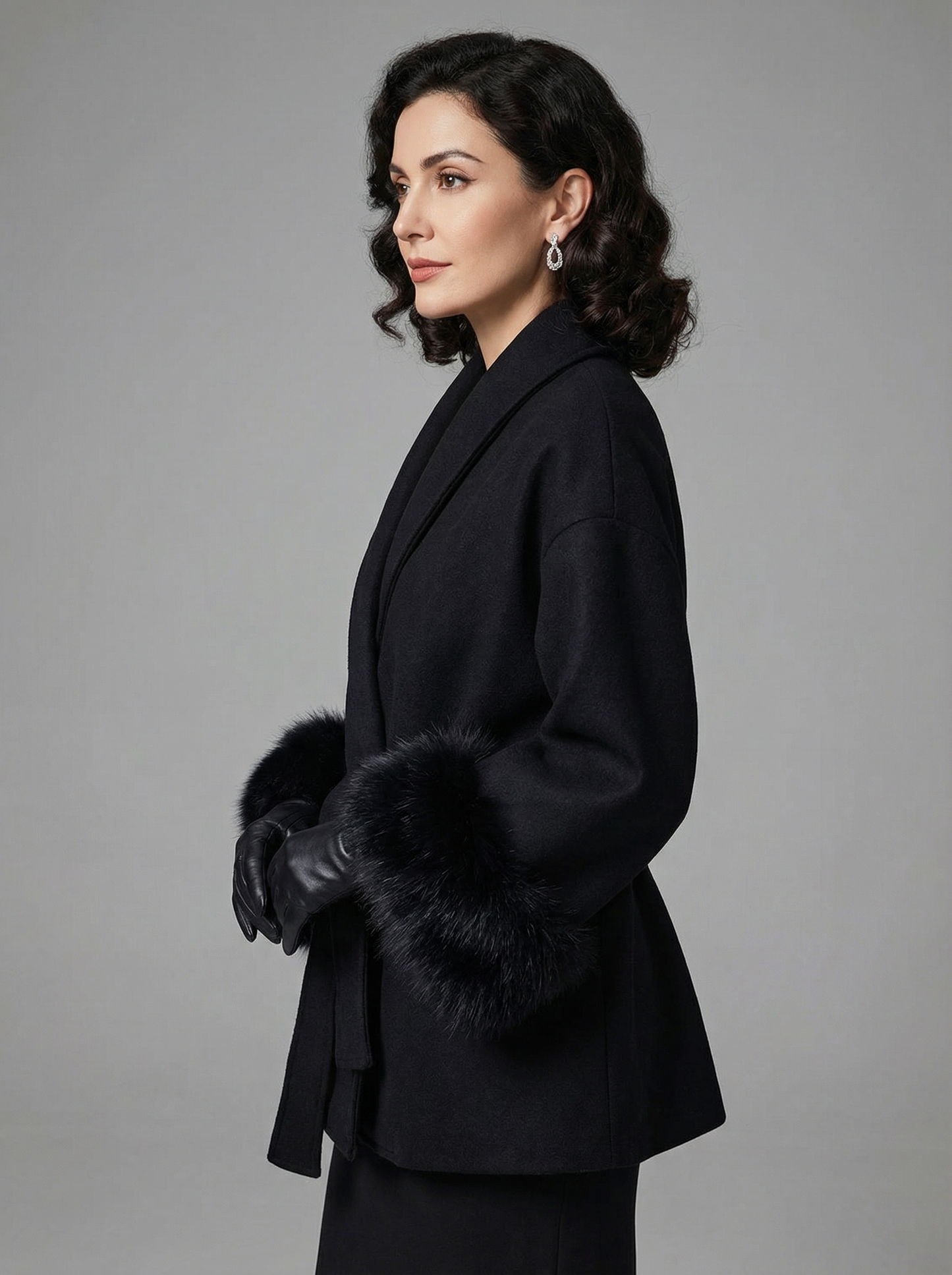 Luxuriöser Kunstfellmantel für stilvollen Komfort