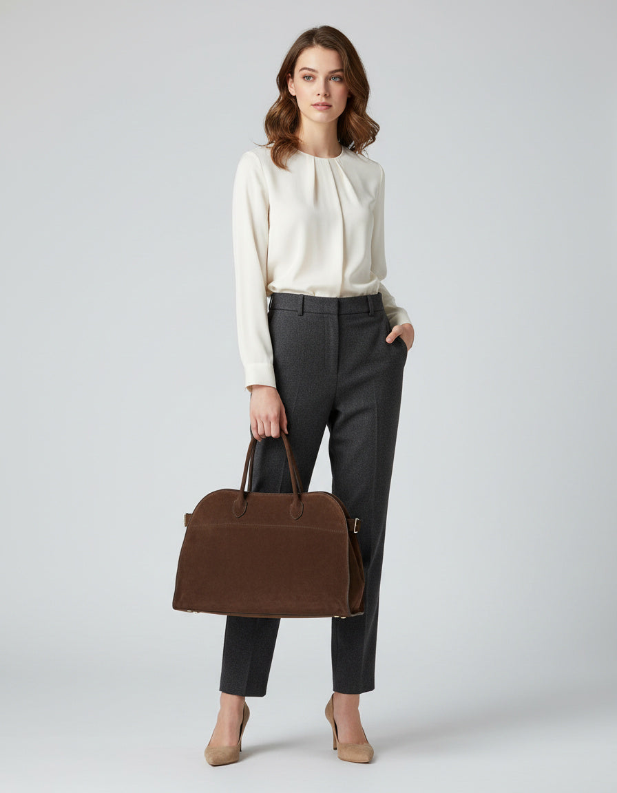 Elegante Tasche in Wildlederoptik