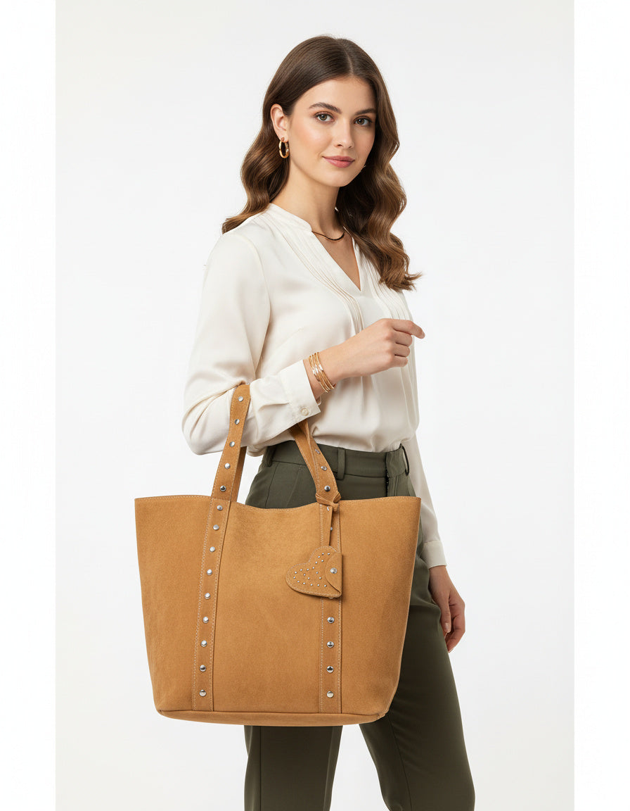 Shopper-Tasche in Wildlederoptik - elegant und vielseitig