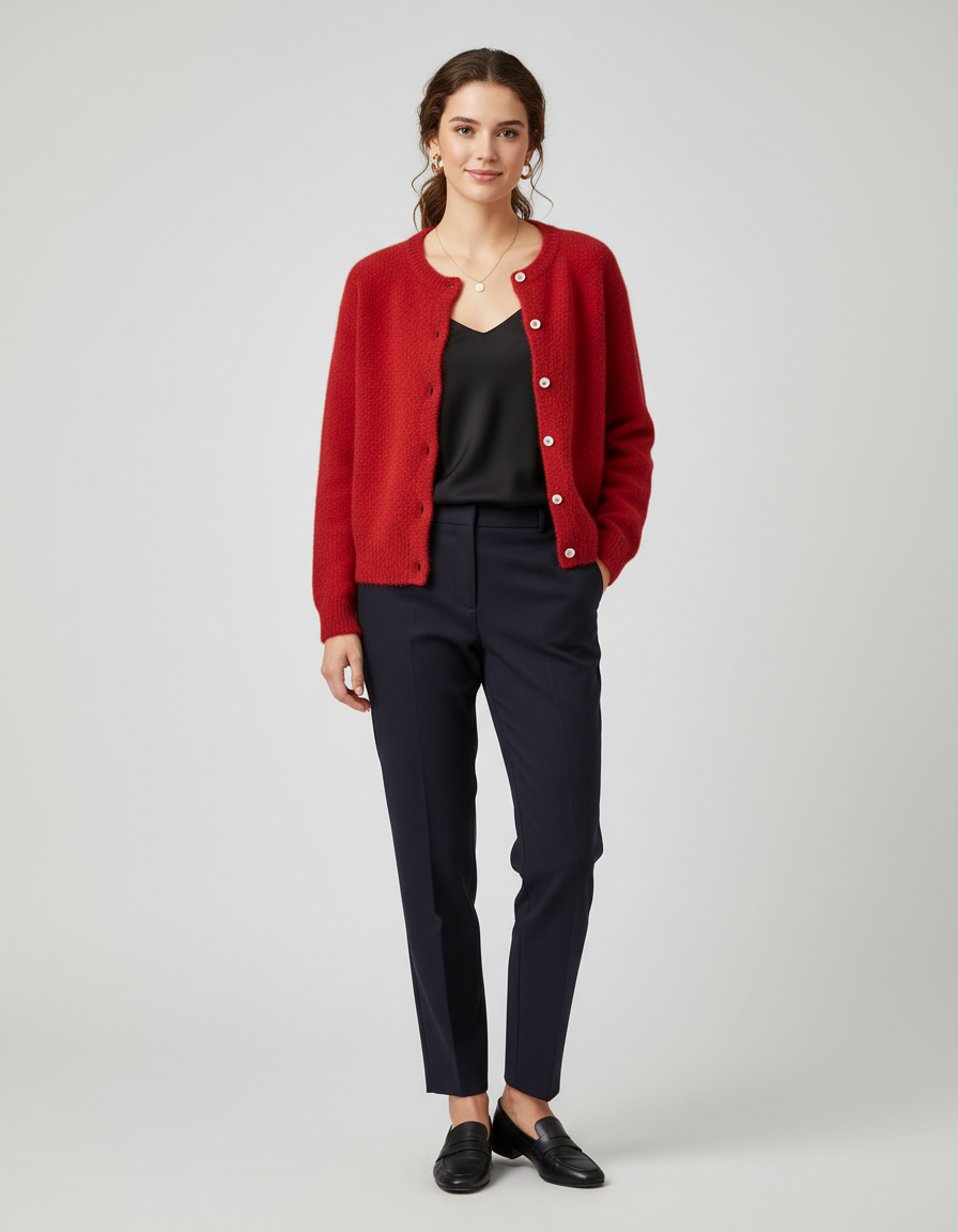 Damen Strickjacke - Weiches Strickmaterial, Vintage-Design