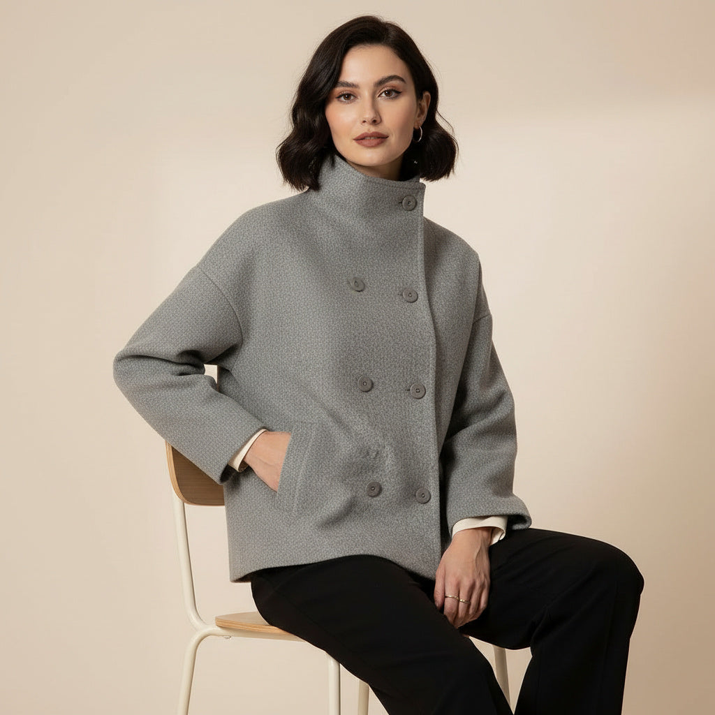 Elegante Stehkragenjacke für einen stilvollen Auftritt