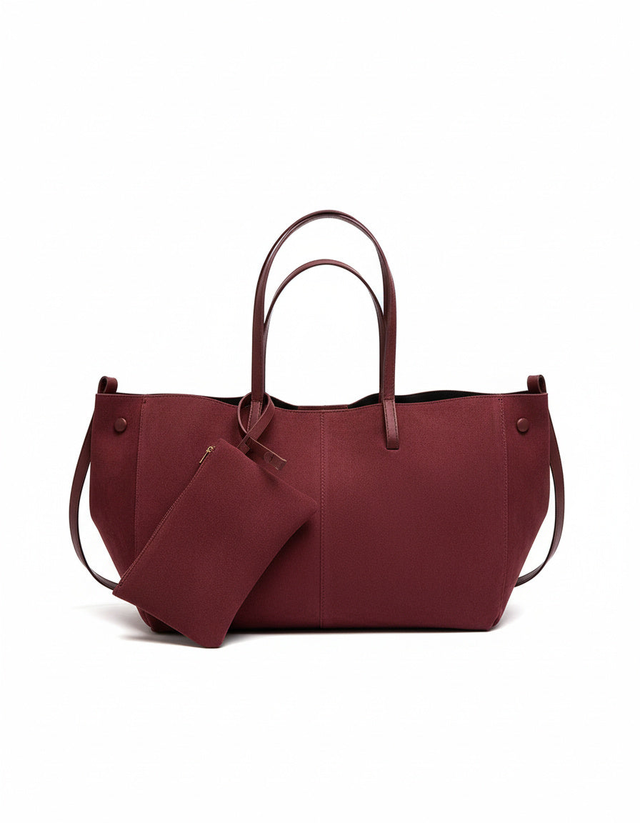 Tote Bag in edler Wildlederoptik - stilvoller Alltagsbegleiter