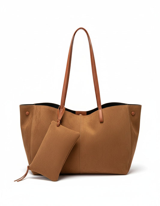 Tote Bag in edler Wildlederoptik - stilvoller Alltagsbegleiter