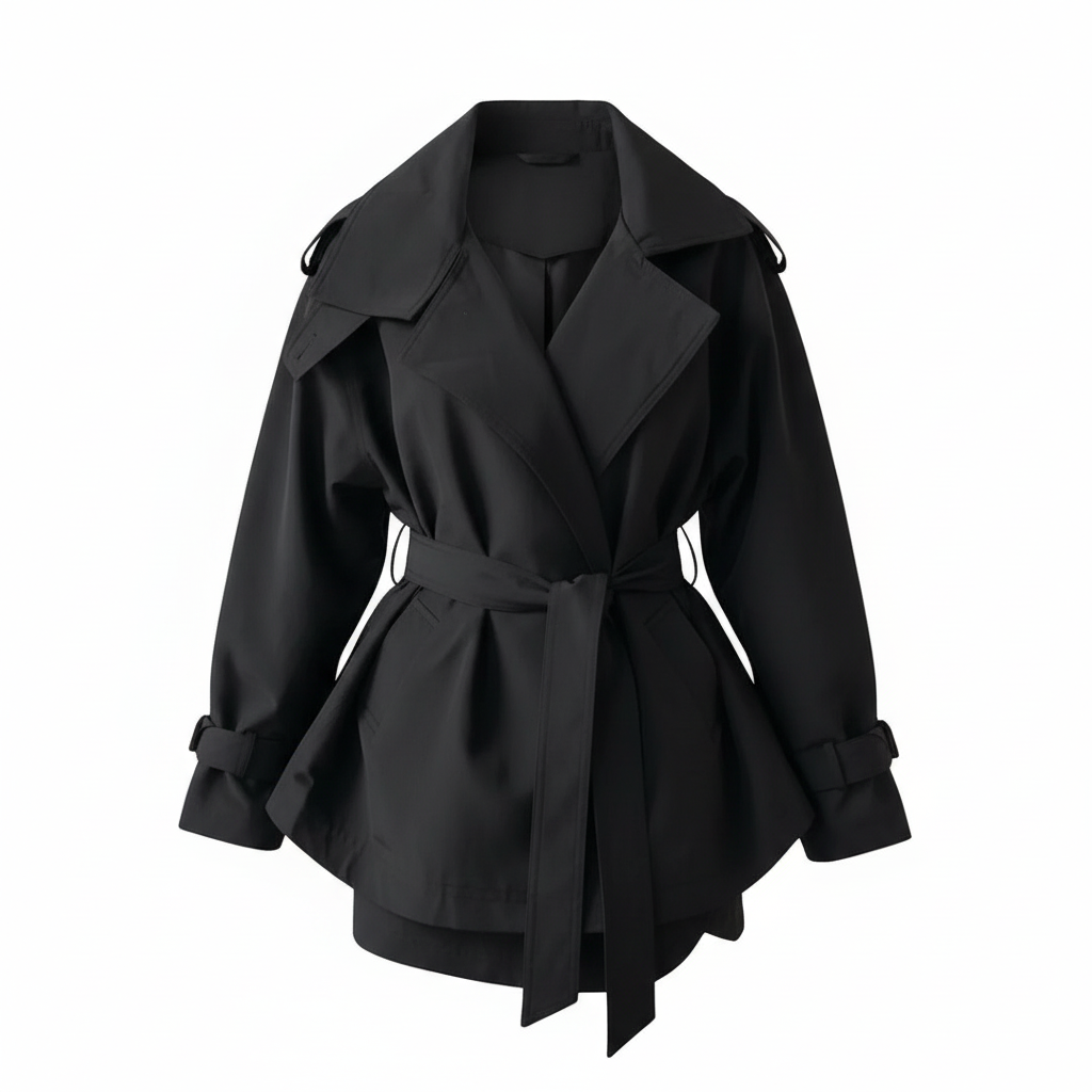 Eleganter Damen Trenchcoat - Taillierter Herbst- & Wintermantel