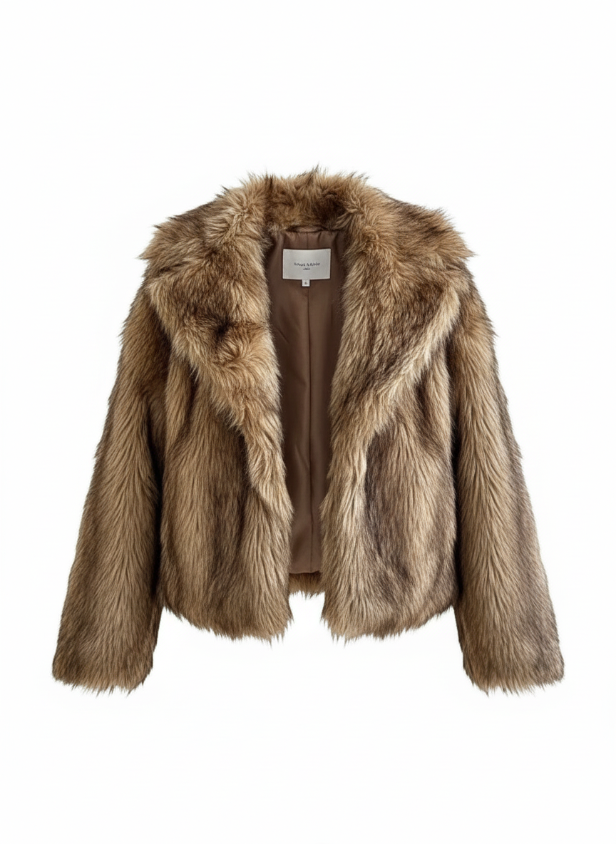 Stylischer Oversized Kunstfellmantel für einen eleganten Look