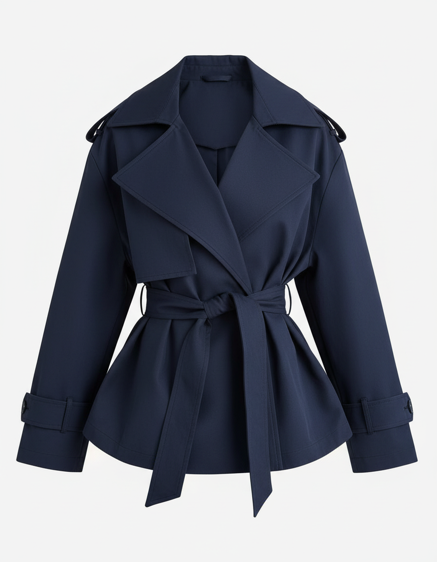 Eleganter Damen Trenchcoat - Taillierter Herbst- & Wintermantel