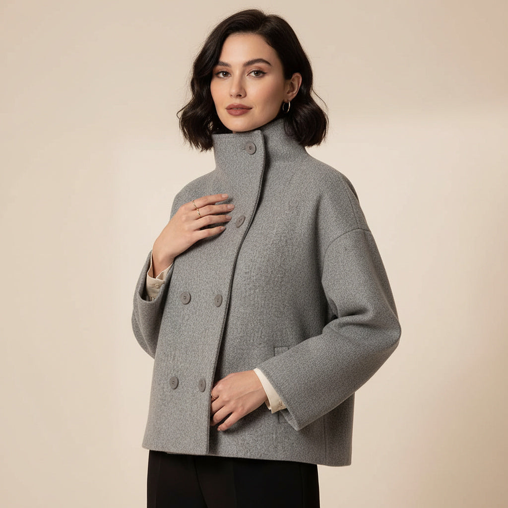 Elegante Stehkragenjacke für einen stilvollen Auftritt