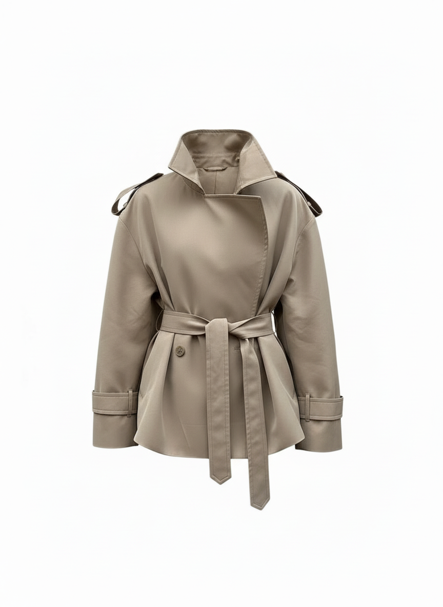Eleganter Damen Trenchcoat - Taillierter Herbst- & Wintermantel